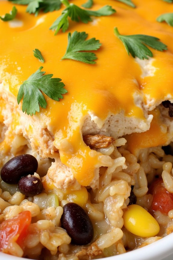 southwestern chicken rice casserole