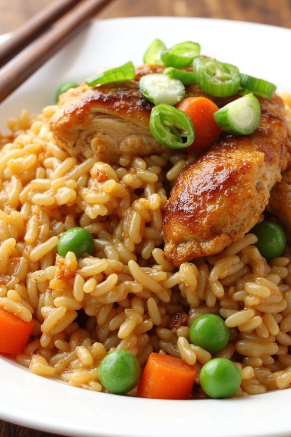 soy glazed chicken fried rice