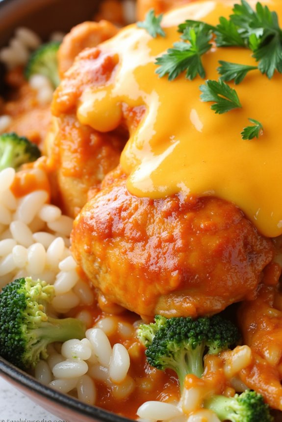 spicy buffalo chicken rice