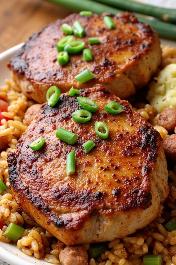 spicy cajun pork chops