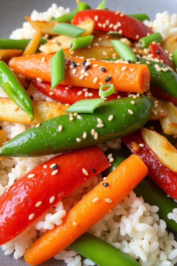 spicy cauliflower rice stir fry