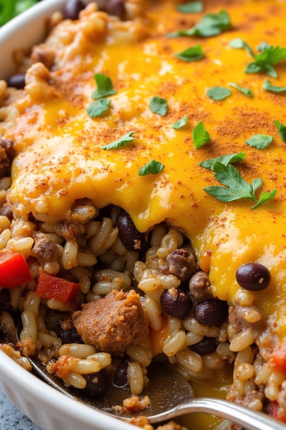 spicy chorizo rice casserole