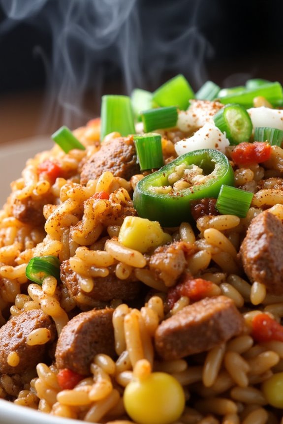 spicy jalape o rice dish