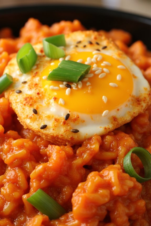 spicy kimchi oven fried rice