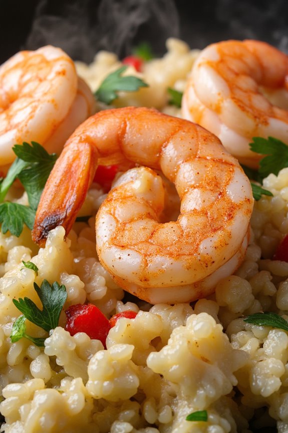 spicy shrimp with cauliflower rice