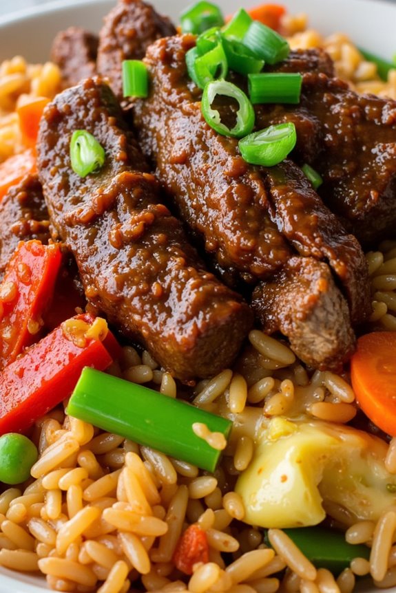 spicy szechuan beef fried rice