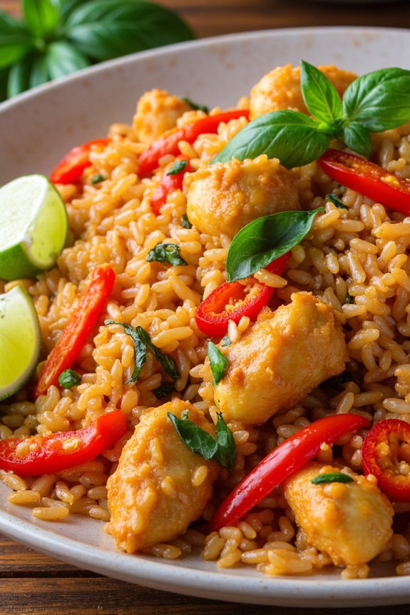 spicy thai basil fried rice