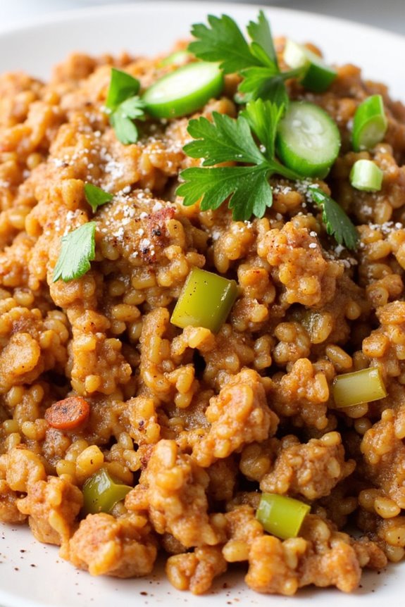 spicy turkey rice dish