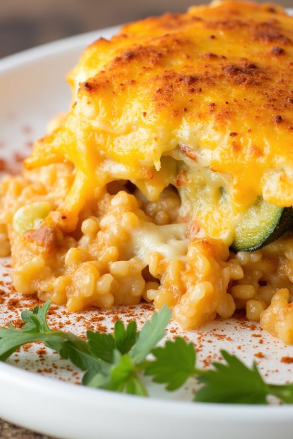 spicy zucchini rice casserole
