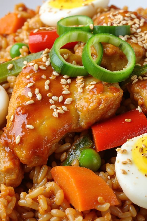 sweet and spicy chicken rice