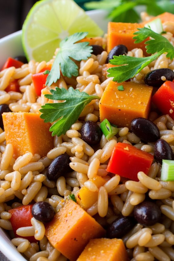 sweet potato black bean fried rice