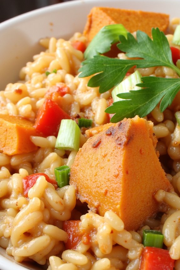sweet potato dirty rice delight