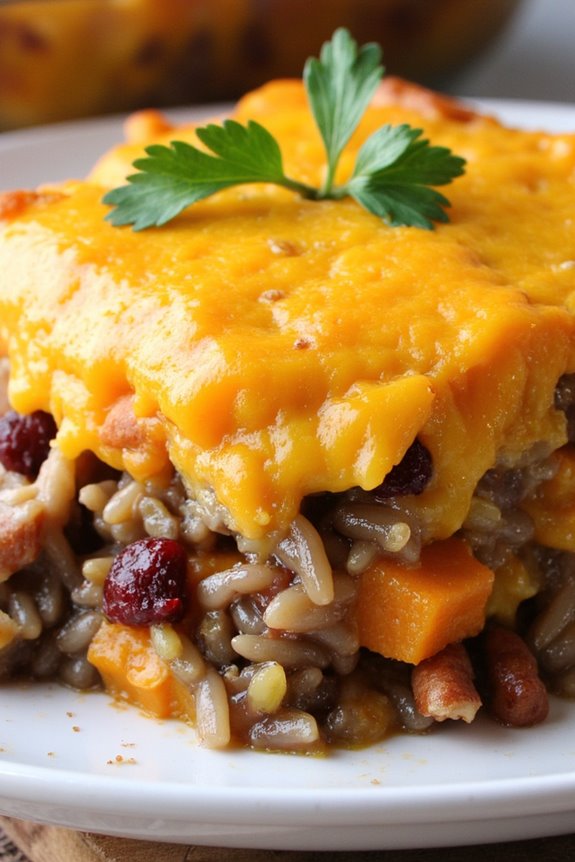 sweet potato wild rice casserole