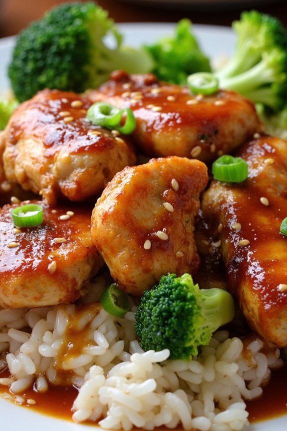 teriyaki chicken and broccoli