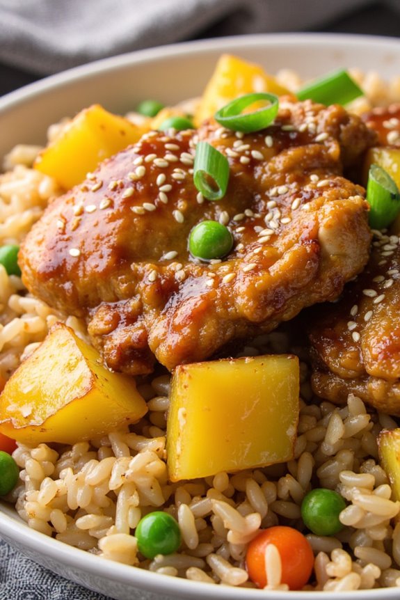 teriyaki chicken pineapple fried rice