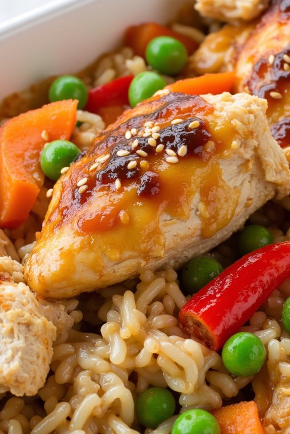 teriyaki chicken rice casserole