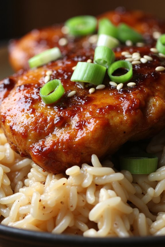 teriyaki chicken with sticky rice