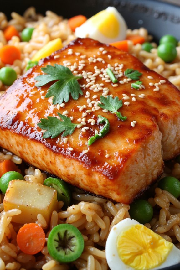 teriyaki salmon fried rice