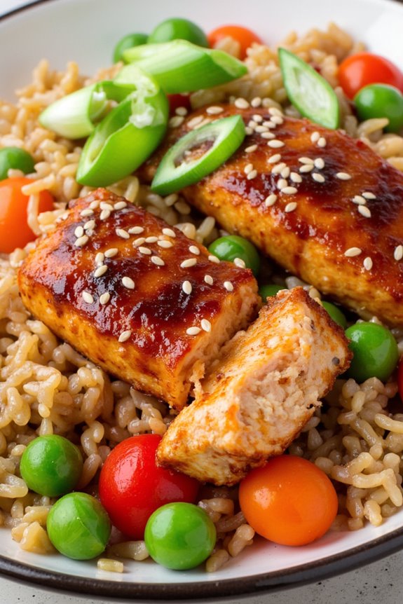 teriyaki salmon fried rice