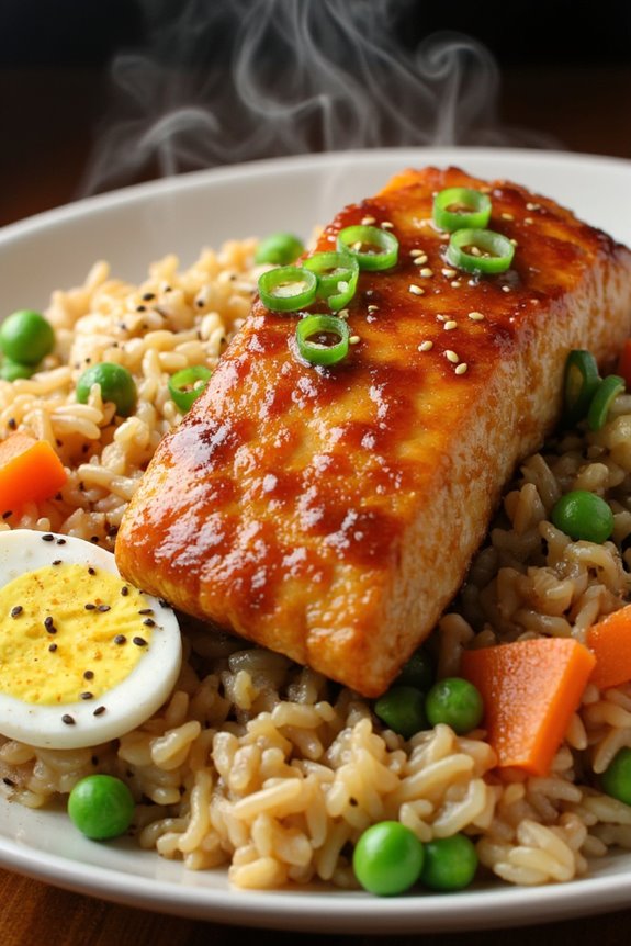 teriyaki salmon fried rice recipe