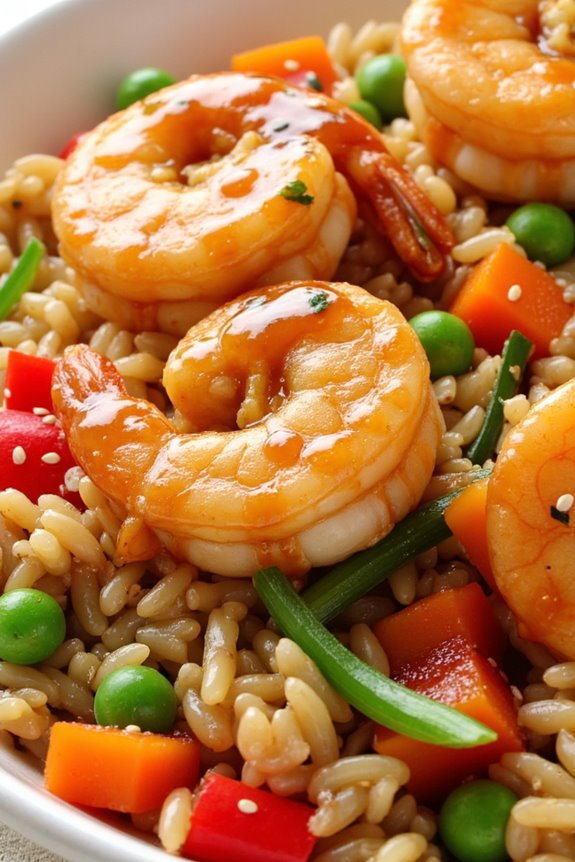 teriyaki shrimp rice delight