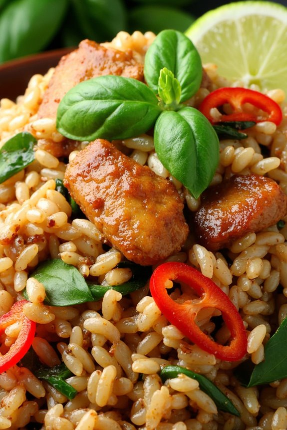 thai basil pork fried rice