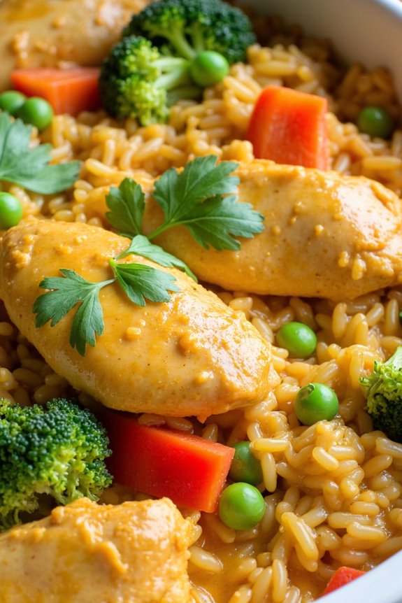 thai coconut curry chicken casserole