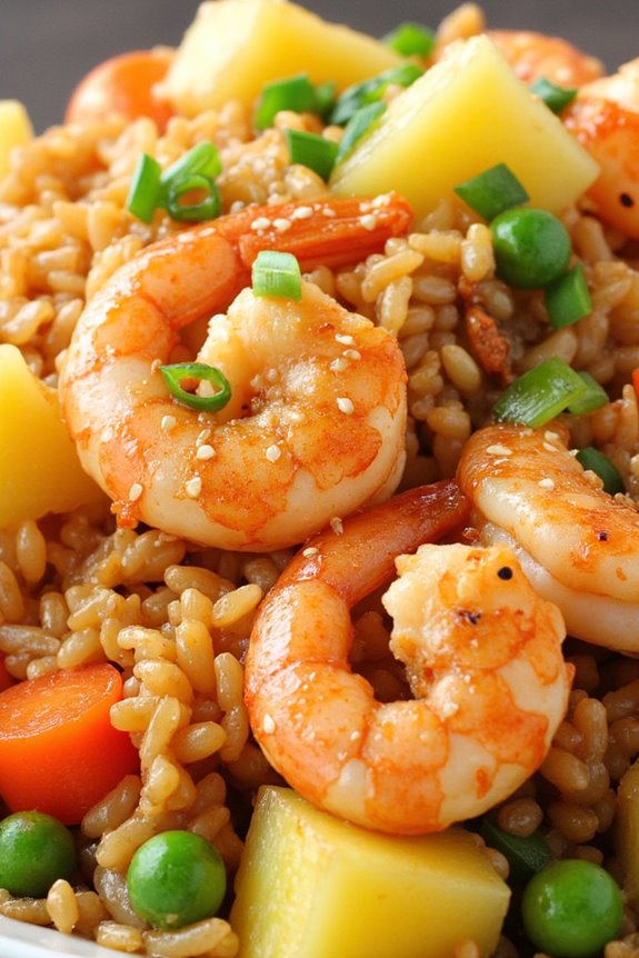 tropical baked shrimp fried rice