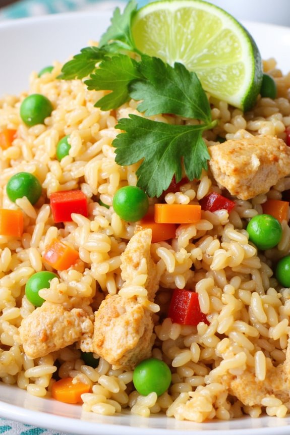 tropical coconut lime fried rice