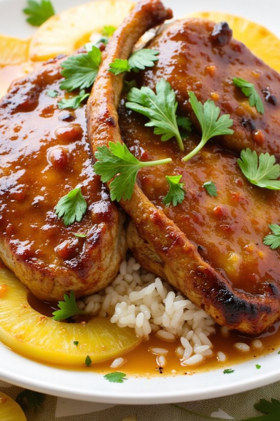 tropical pineapple ginger pork