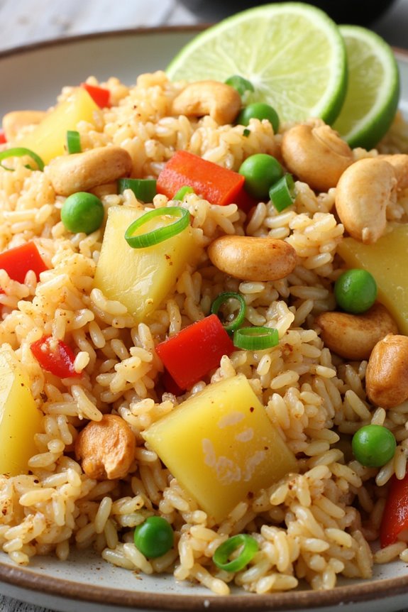 tropical vegetarian fried rice