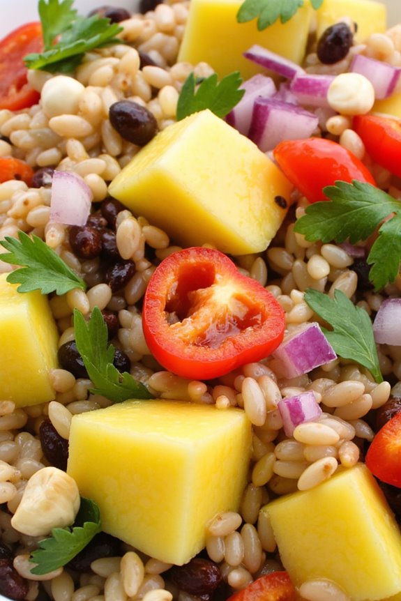 tropical wild rice salad