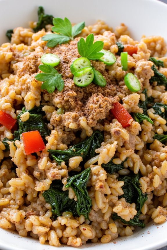 turkey kale dirty rice recipe