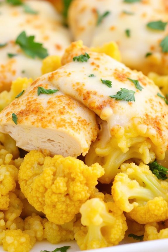 turmeric chicken cauliflower bake