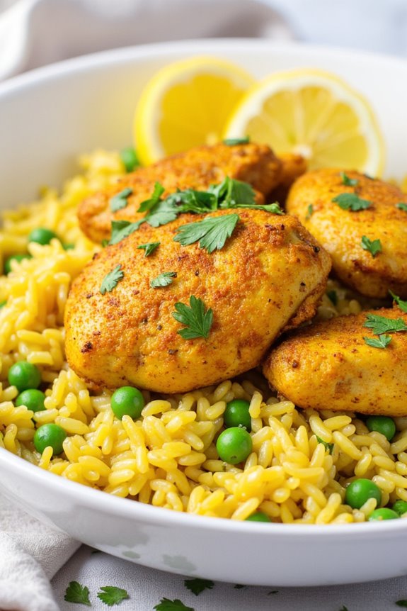 turmeric chicken with basmati rice