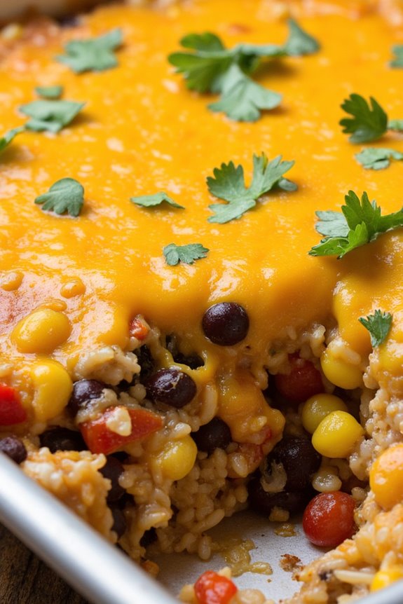 vegan casserole with black beans