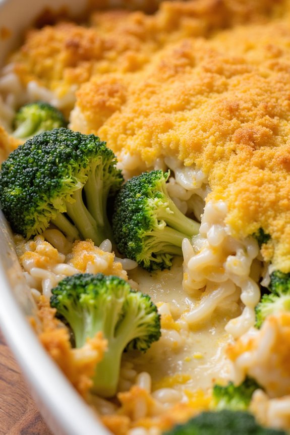 vegan cheesy broccoli bake