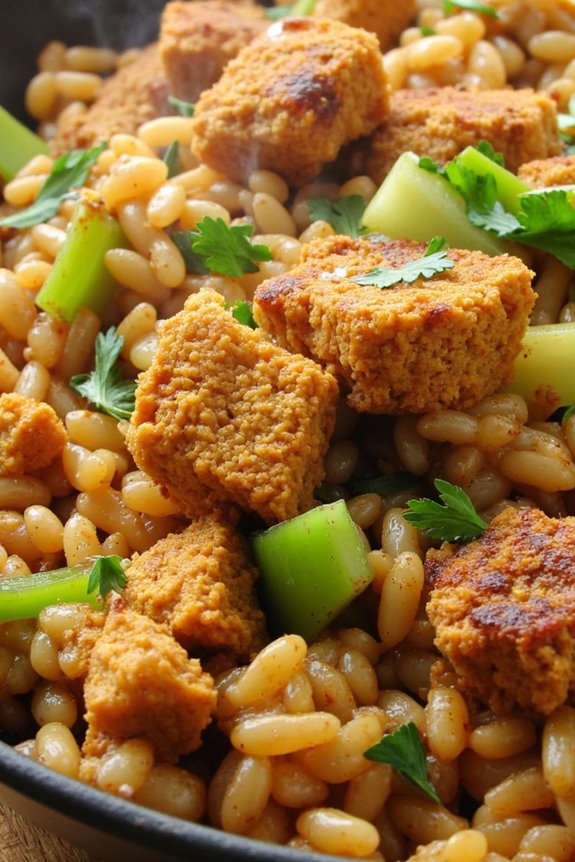 vegan tempeh dirty rice recipe