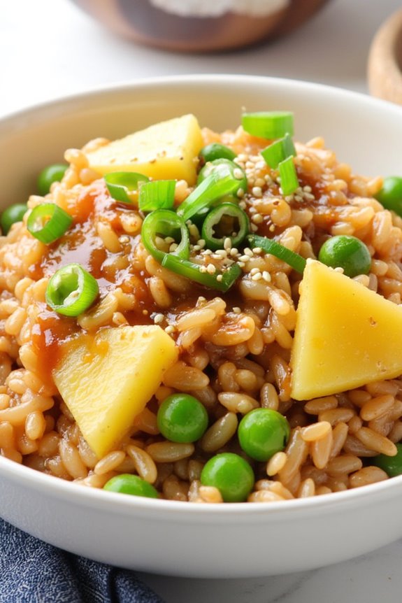 vegan teriyaki pineapple rice