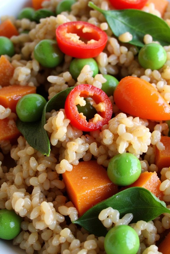 vegan thai basil quinoa