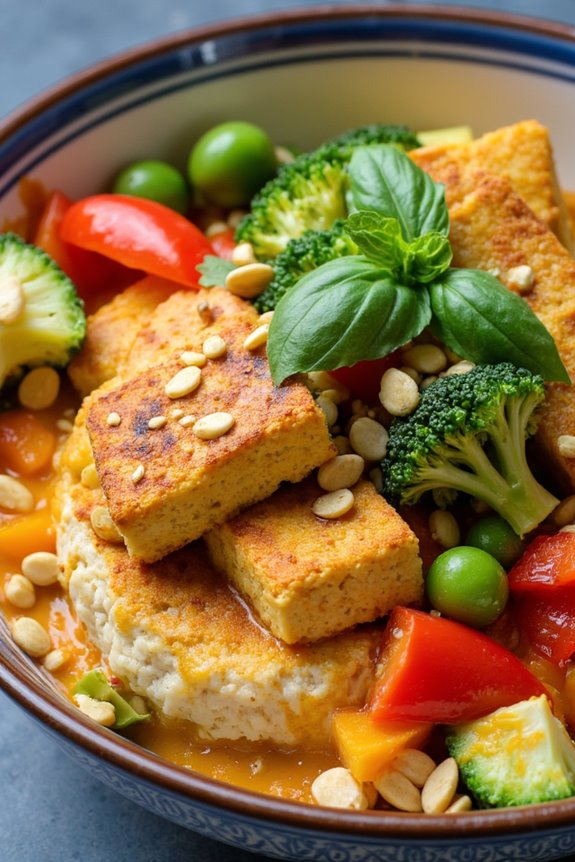 vegan thai curry bowl