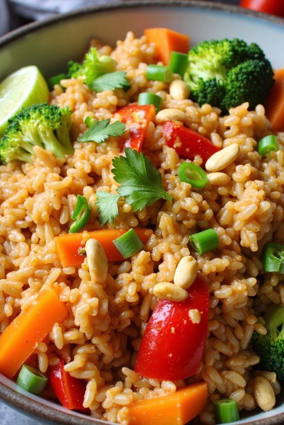 vegan thai peanut rice