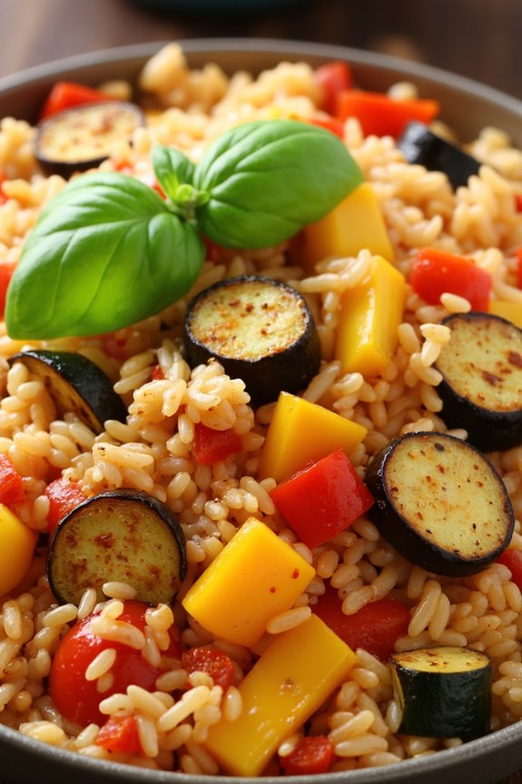 vibrant mediterranean ratatouille rice