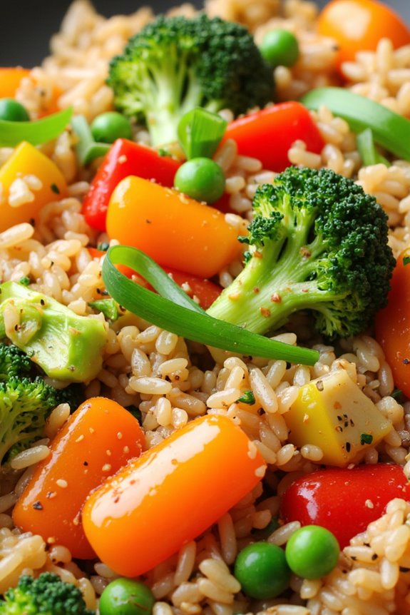 vibrant nutritious vegetable fried rice