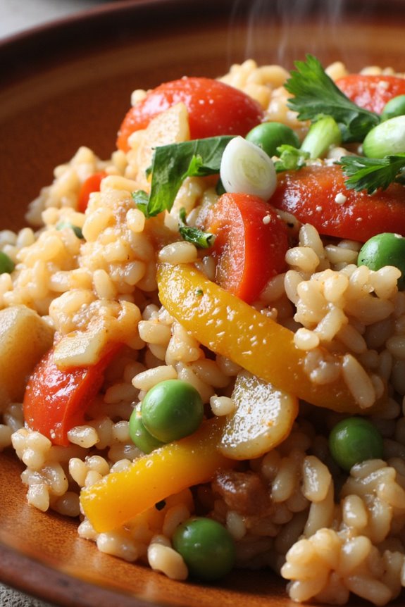 vibrant vegetarian cajun jambalaya