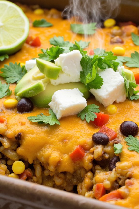 vibrant veggie taco casserole
