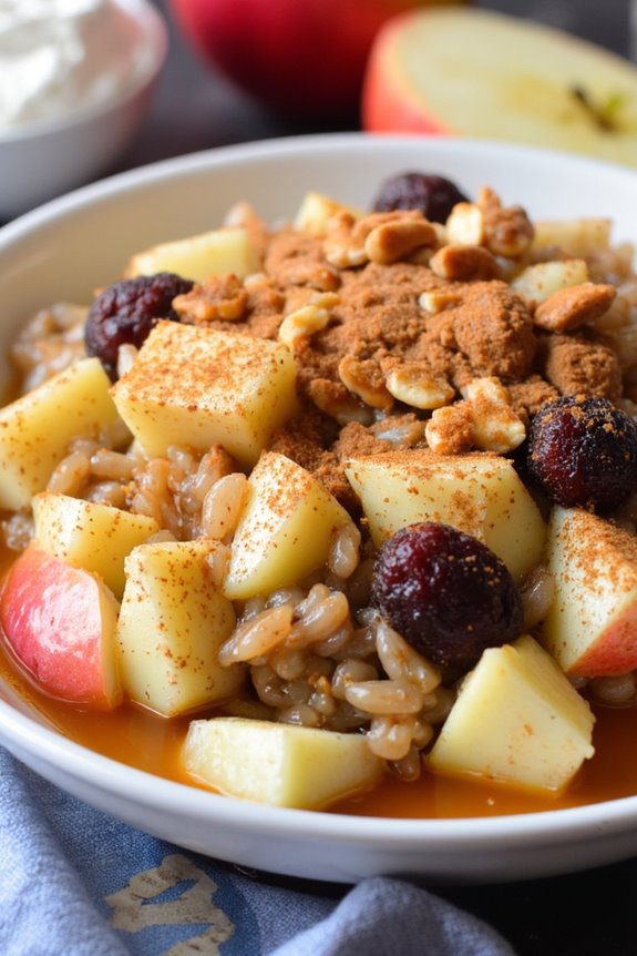wild rice apple breakfast bowl
