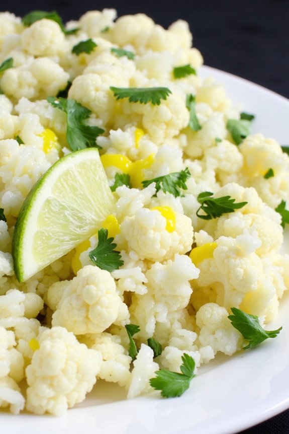 zesty cauliflower rice dish