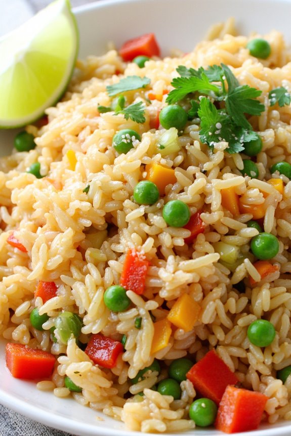zesty ginger lime fried rice