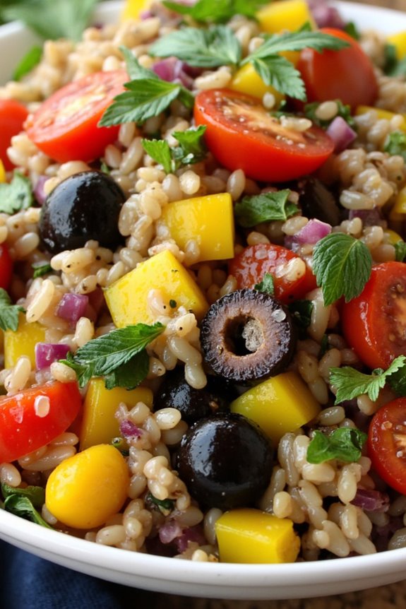 zesty lemon herb rice salad